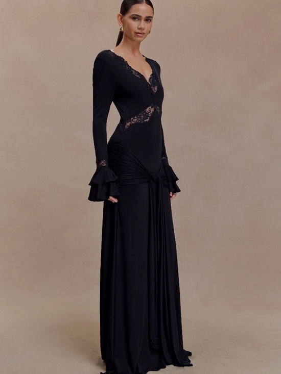 Meshki Dresses & Skirts - NWT Meshki Electra Slinky Lace Maxi Dress - XL